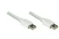 Preview: DINIC MDP Mini DisplayPort Kabel Stecker auf Stecker, 2m Anschlusskabel, weiß